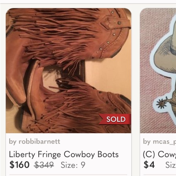 Liberty Black Womens 9M Vegas Fringe Boho Cowboy Boots Luxury Leather Boot Brown - Picture 13 of 14